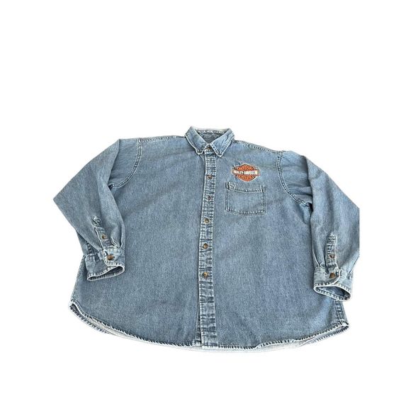Izod Blue Casual Button Down Shirt - Picture 1 of 9